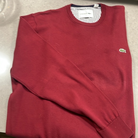 Lacoste XL maroon cotton sweater - Picture 4 of 4